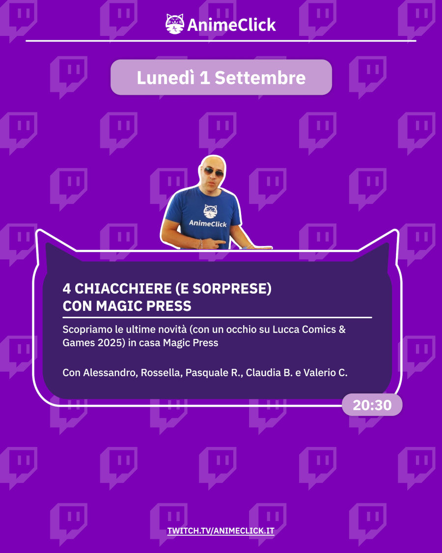 AnimeClick su Twitch: programma dall'1 al 7 settembre